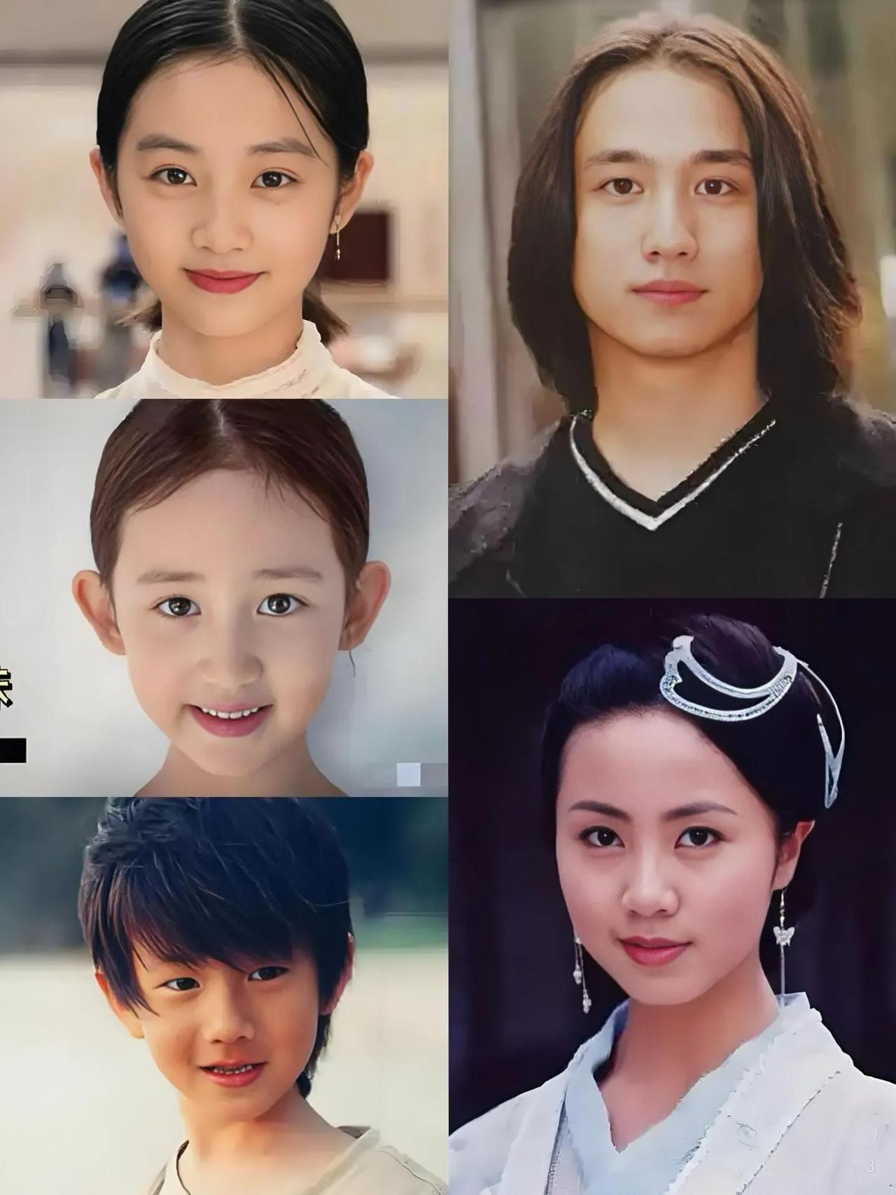 这家的娃儿些还是会长，父母的优点都遗传到了。全是高颜值。