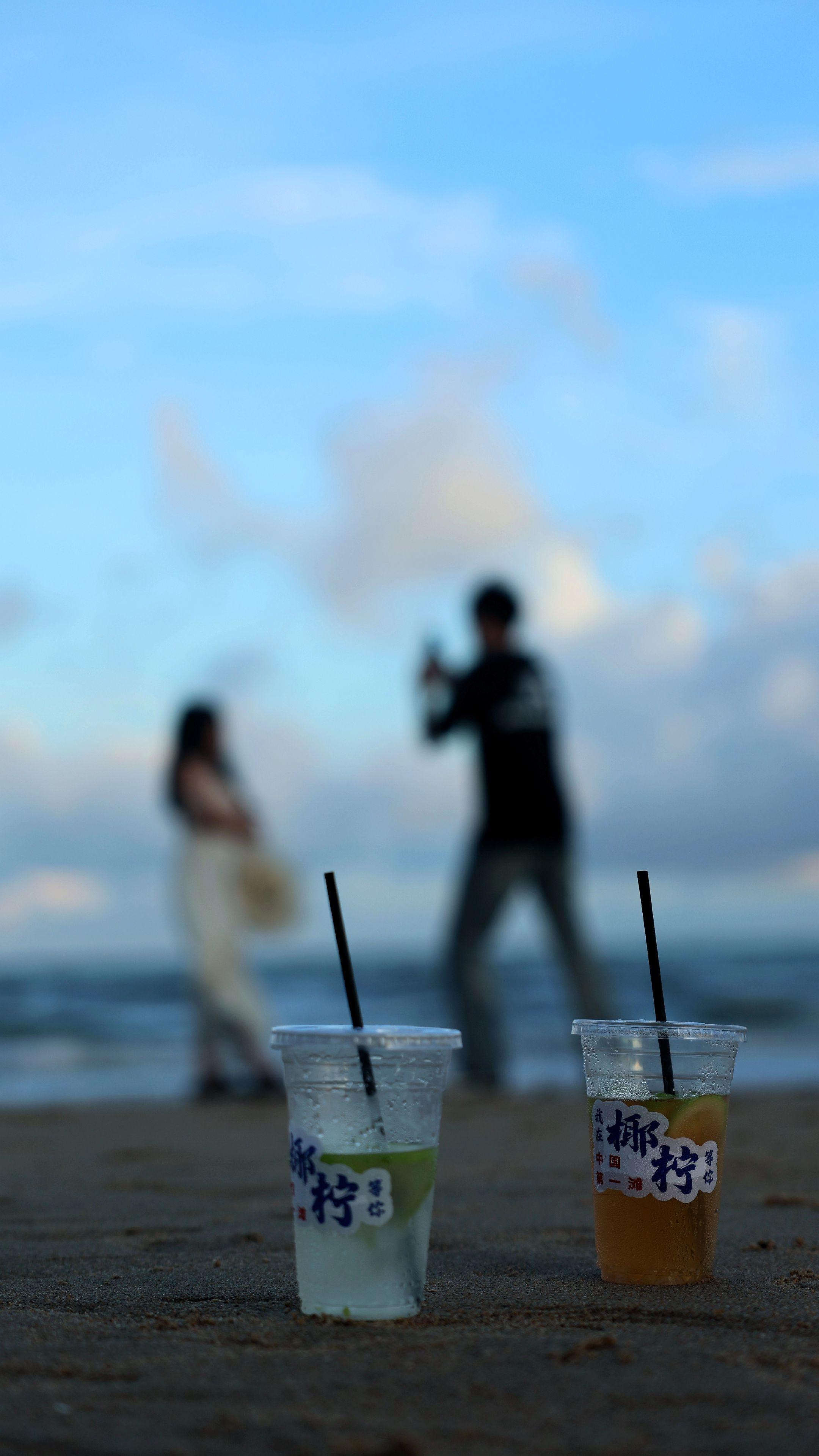 摄影 一杯奶茶的快乐 夏天的味道 蓝色治愈系