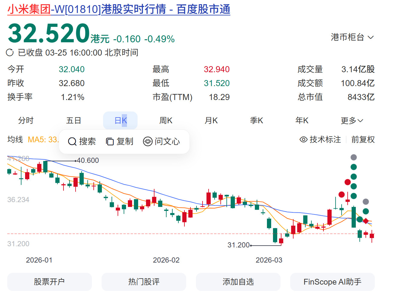 小米集团－Ｗhk01810小米发布了新一代SU7，同时财报亮眼，但股
