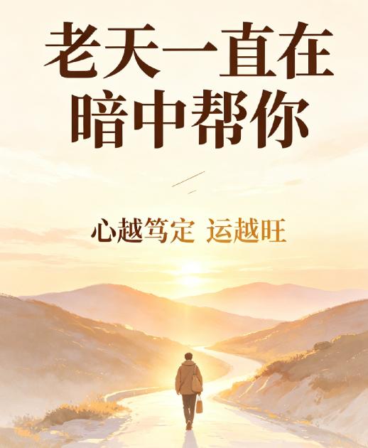 你有没有发现，老天一直在暗中帮你！信则有，不信则无，心越稳，人越旺！你仔细回头