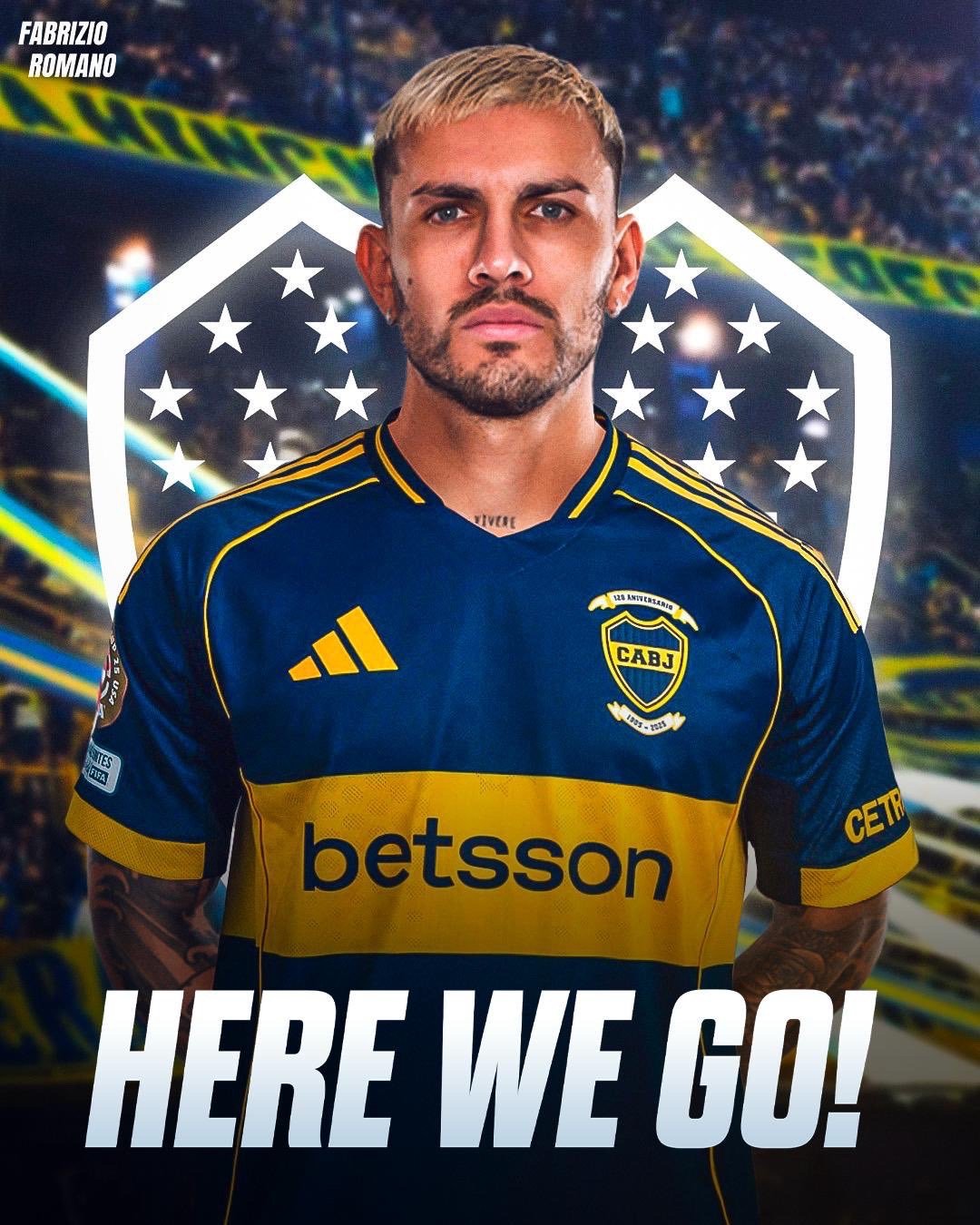 𝐇𝐄𝐑𝐄𝐖𝐄𝐆𝐎✅✅✅💙💛帕雷德斯加盟博卡青年，与罗马