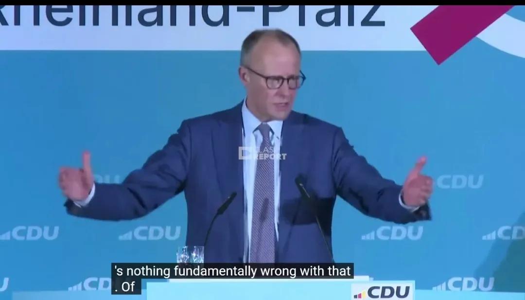 德国总理默茨今天（3月21日）谴责“让美国再次伟大”：“‘让美国再次伟大’不是我