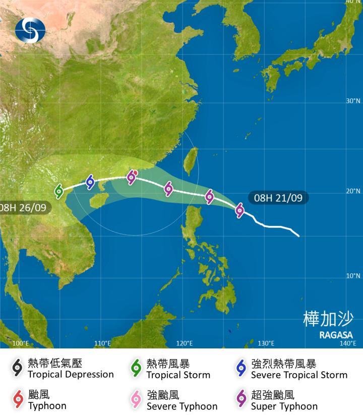 台风“桦加沙”已于今天早上加强为超强台风级，最新强度为17级（60米每秒），今天