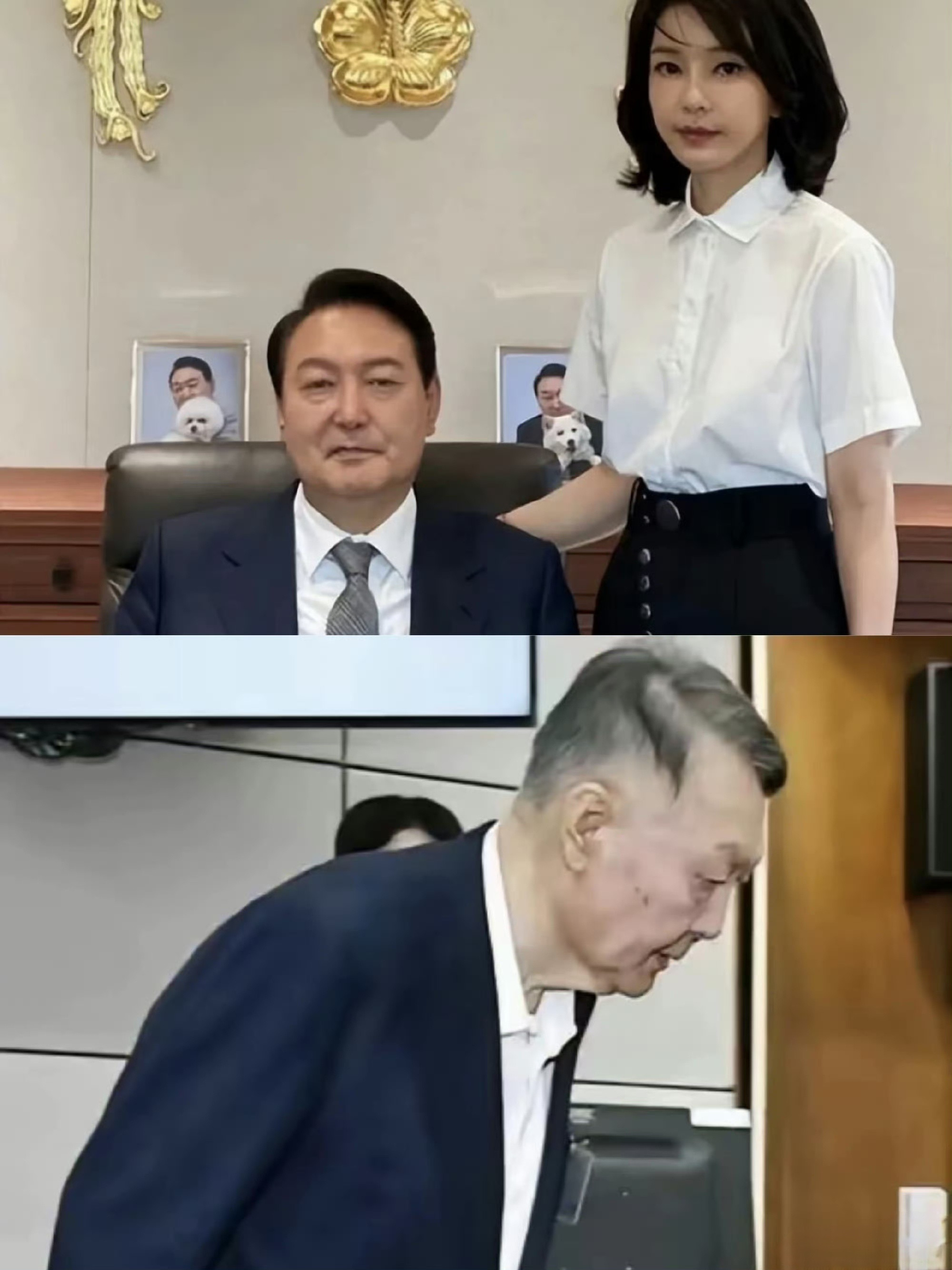 尹锡悦现在已经老成这样了……想知道他老婆现在什么样了？[？？？]海外新鲜事热点现场