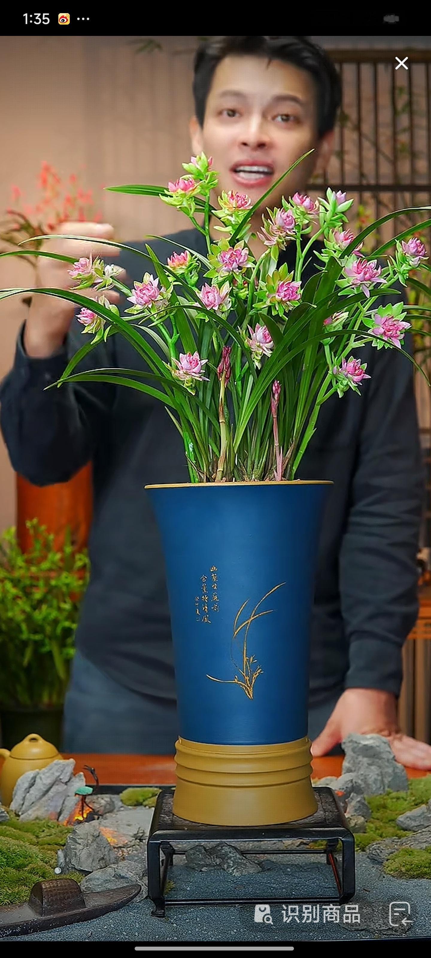 按说种植兰花也就应该品性文雅，昨天看直播——网友提问:兰花和韭菜有什么区别？主播