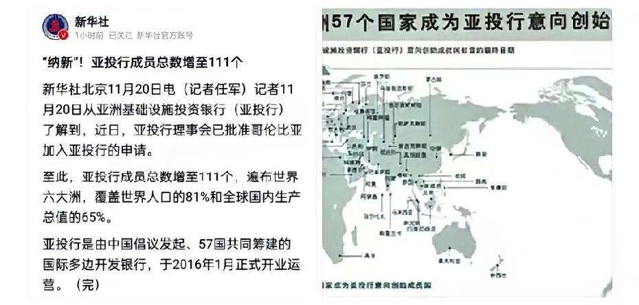 亚投行，终将越来越大！中国认缴股本297.8亿美元，占比30.34%，是第一大