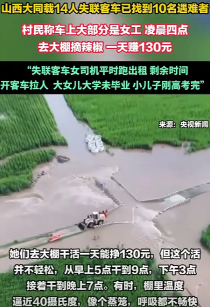 山西大同14人失联，为了补贴家用，真的不容易啊