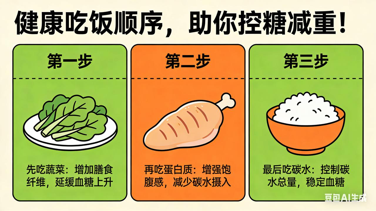 健康吃饭顺序，助你控糖减重！血管里的“油”都是吃出来的？90%的代谢病源于这4