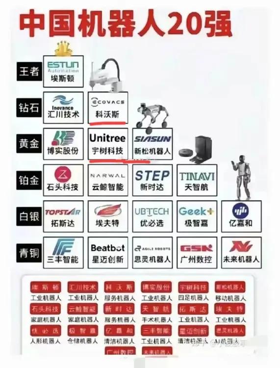 一个扫地机器人排进了中国机器人榜前3！！？这个“中国机器人前20”企业榜单里，