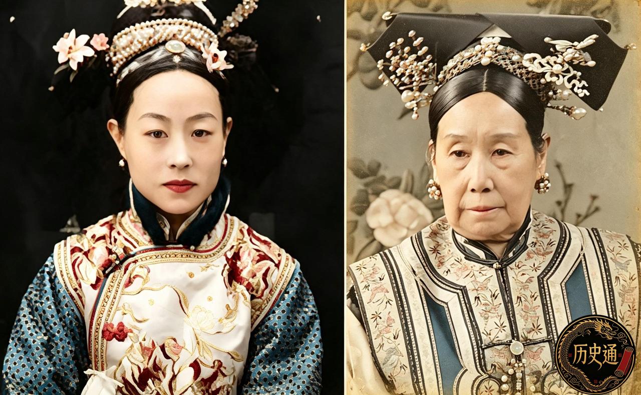 慈禧第一次坐在镜头前，已经六十八岁。人们常见的是她皱纹深锁、目光凌厉的晚年模样，