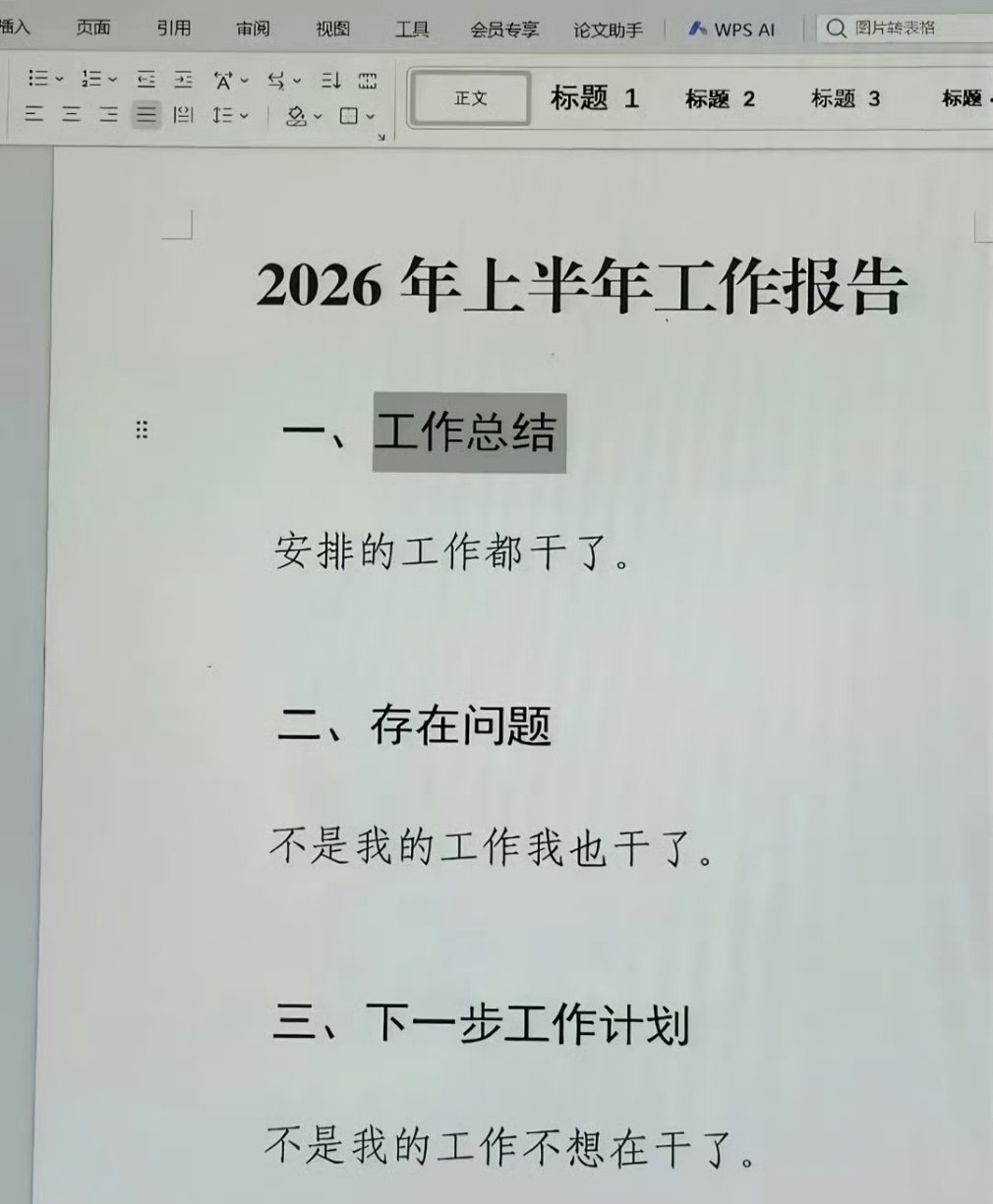 半年工作总结，适用大多数牛马。