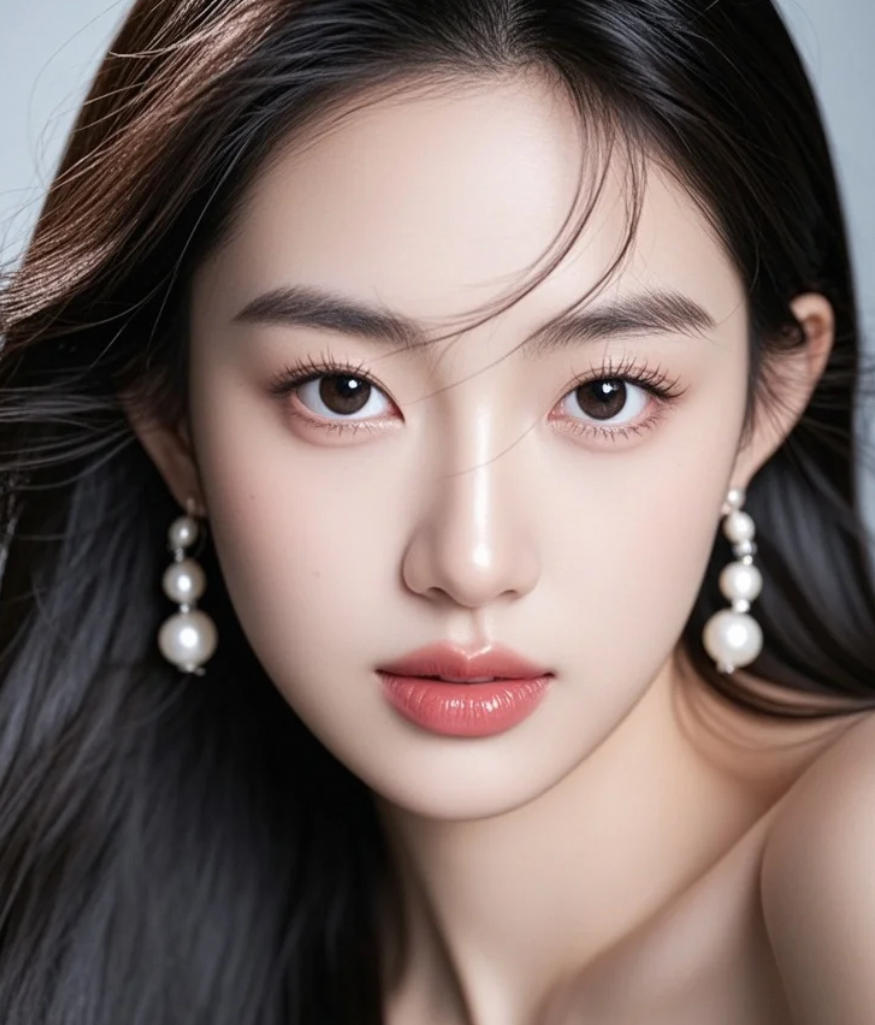 弯眉+红唇+珍珠耳钉=完美亚洲美人公式？你怎么看？