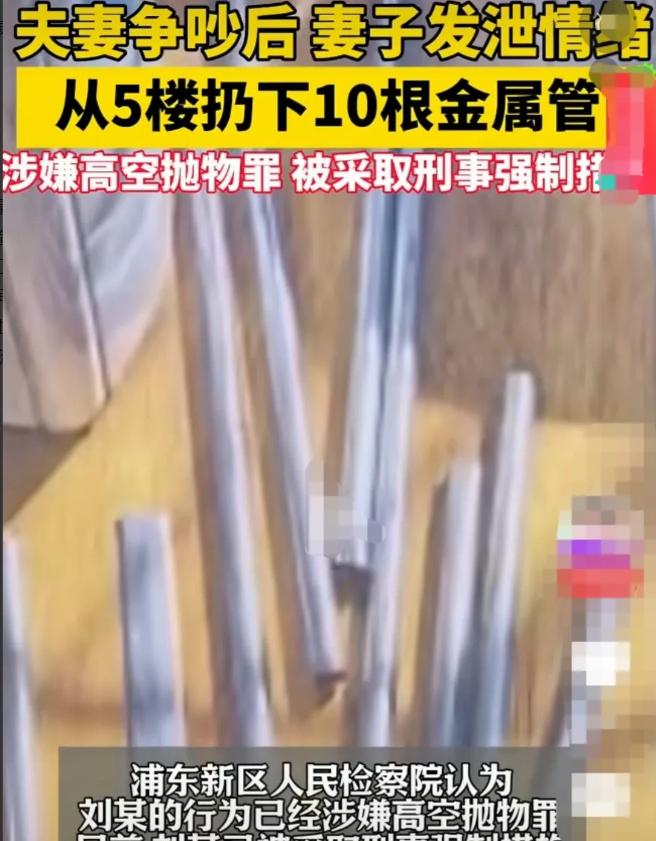 上海一对夫妻吵架之后，妻子非常气愤。为了让丈夫知道自己心情多么郁闷，也为了泄愤