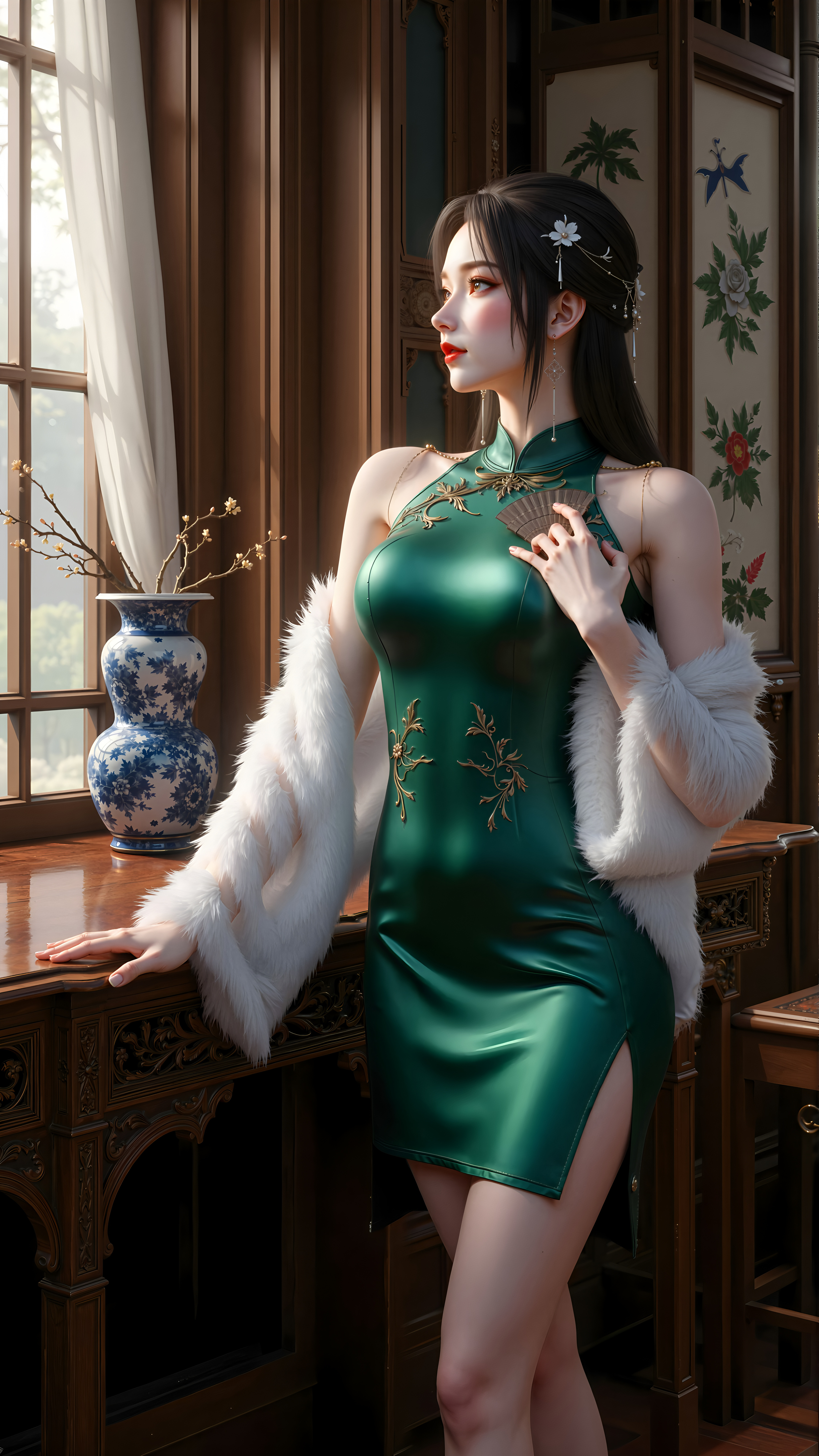 国漫女神壁纸欣赏：在《完美世界》里，清漪无疑是其中极为亮眼的存在！