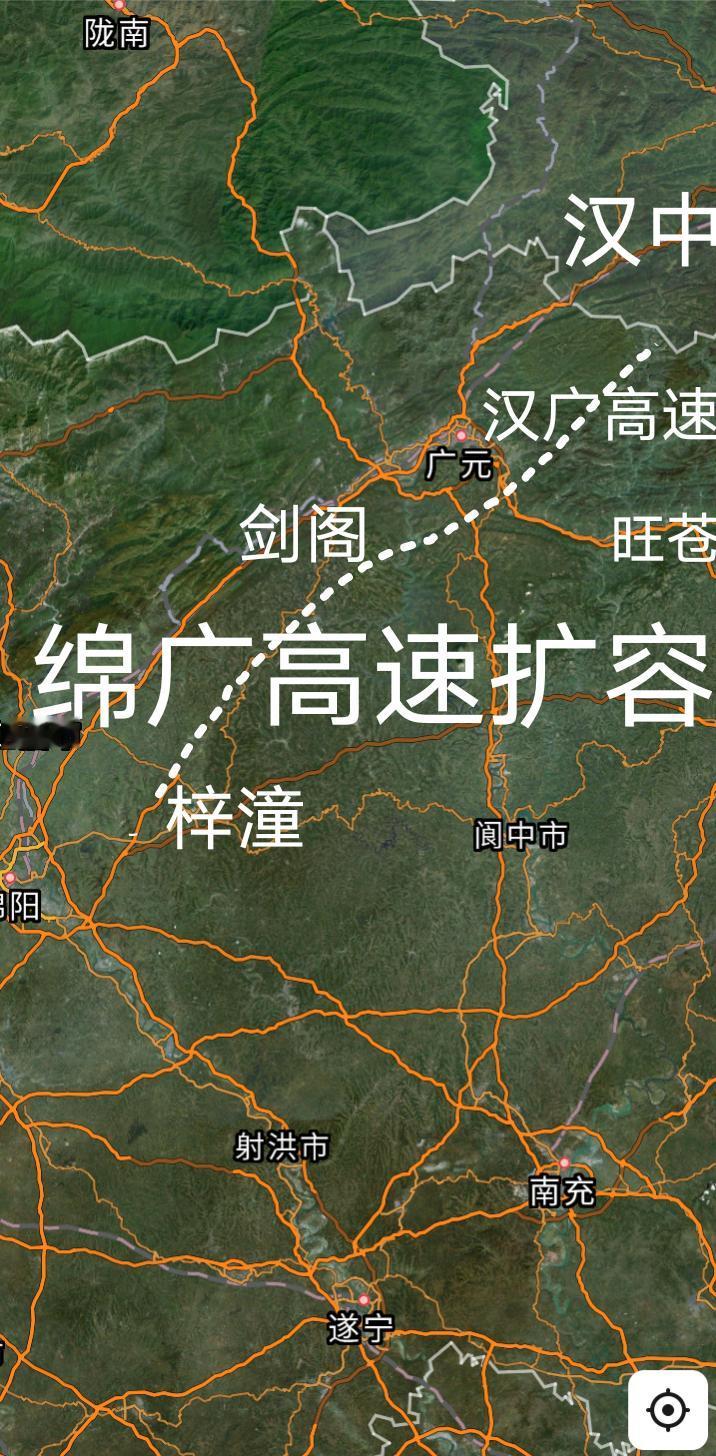 G5京昆高速绵阳途经广元至汉中段(川陕界)扩容项目周家河枢纽架梁已经完成，全长约