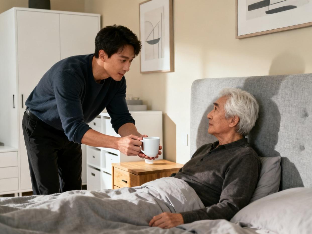 二叔昨天从脚手架上摔了下来，他让我去医院照顾他，一天给我150块钱。二叔的两个