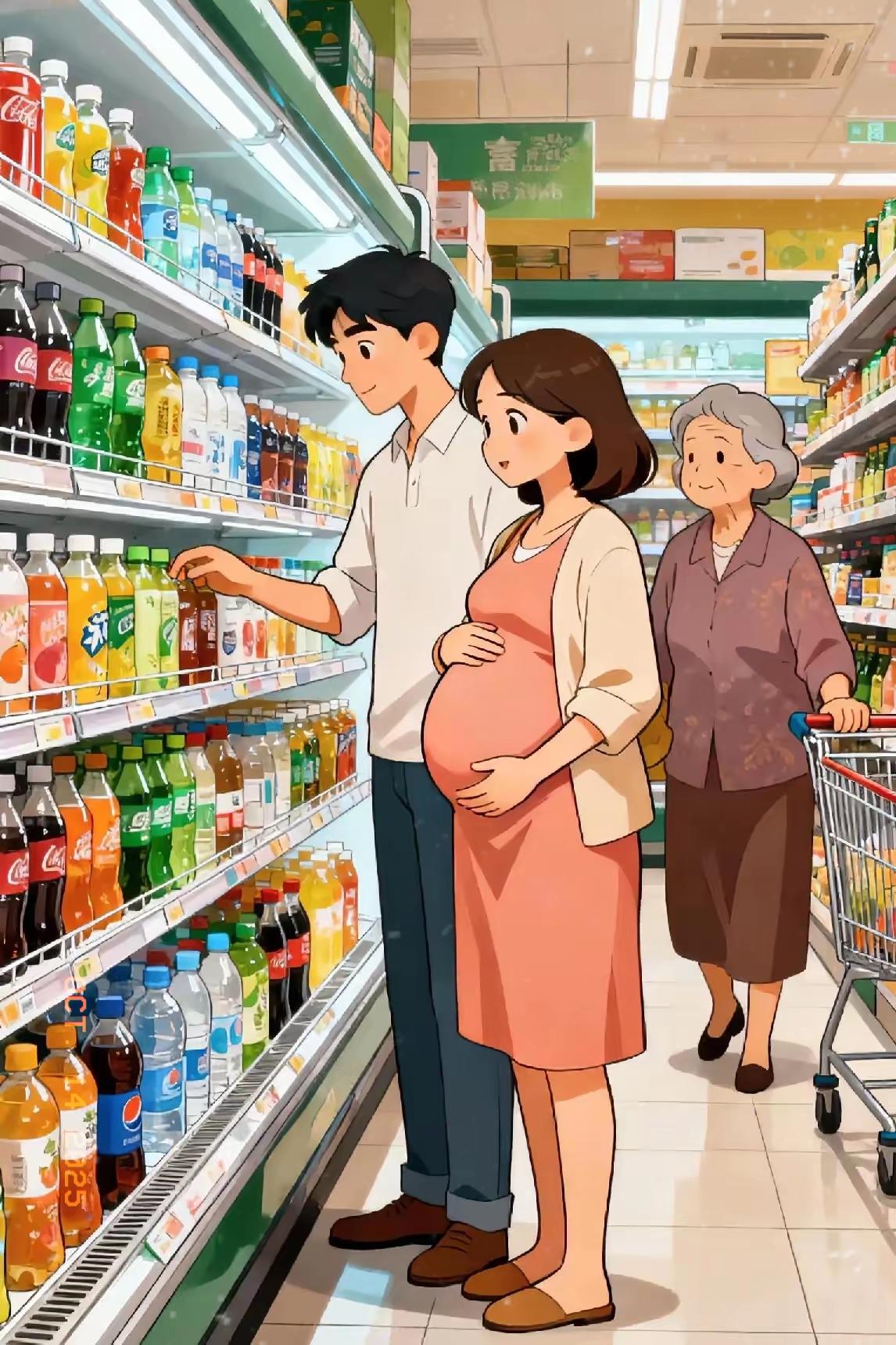 逛超市撞见一幕真让人揪心！孕妇拿瓶水溶C，婆婆立马说“不能喝”，换成脉动还