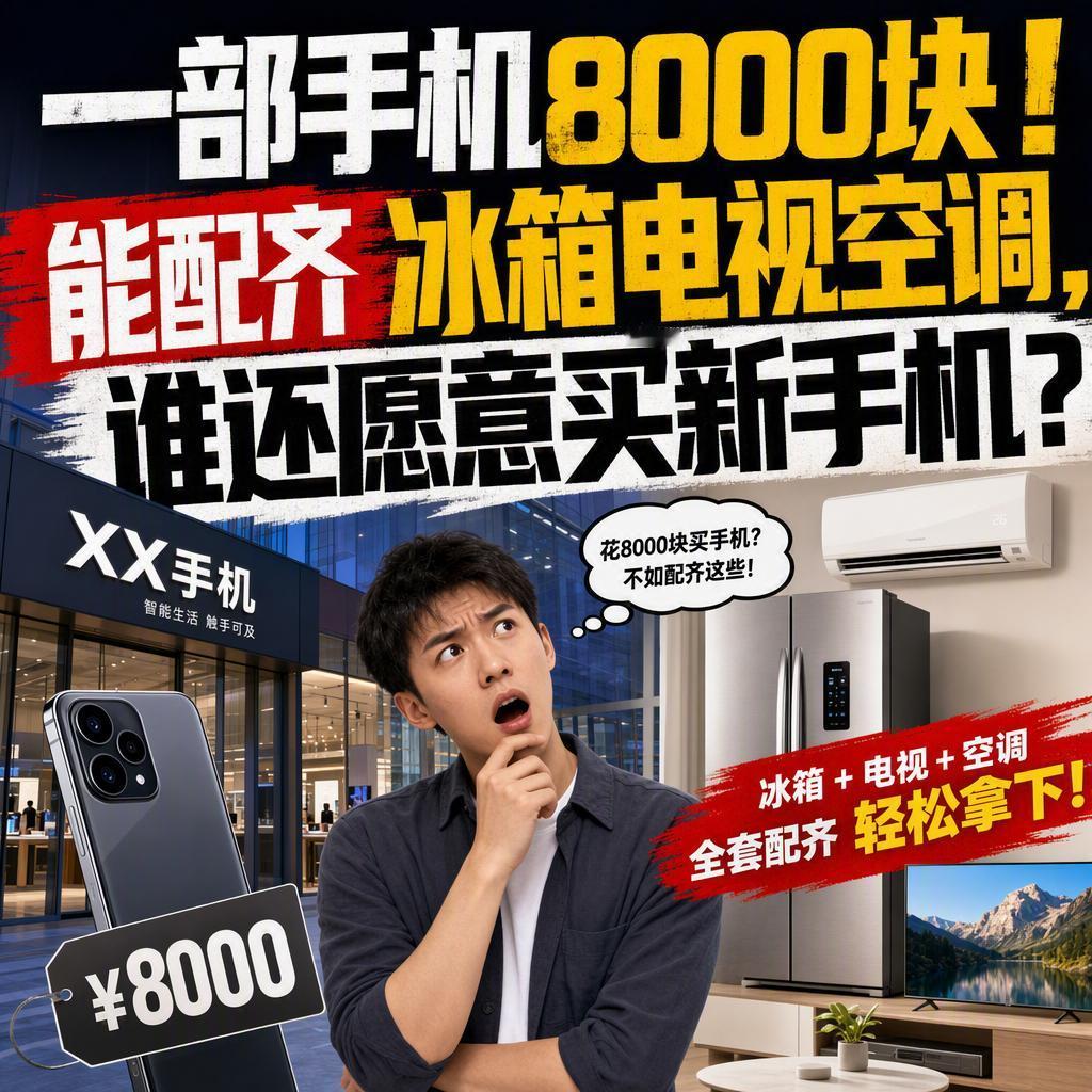一部手机8000块！能配齐冰箱电视空调，谁还愿意买新手机？先问大家一个问题：你
