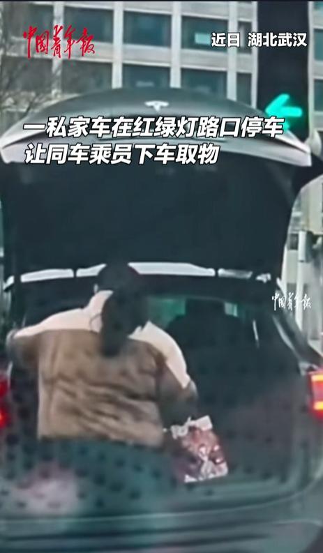 “这下后悔了吧！”近日，湖北武汉，一司机驾车行驶到了路口，明明是绿灯却不往前开，