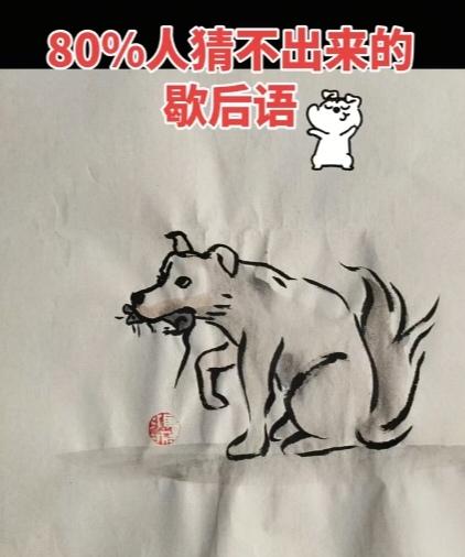 〔看图猜歇后语〕图中画面有只狗；狗的嘴里叼耗子；猫捉老鼠有道理；请你猜个