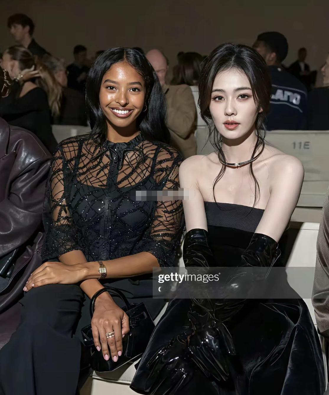 如果二选一，你会选左边的，还是选右边的？左边的，是科比的大女儿纳塔利亚，身高