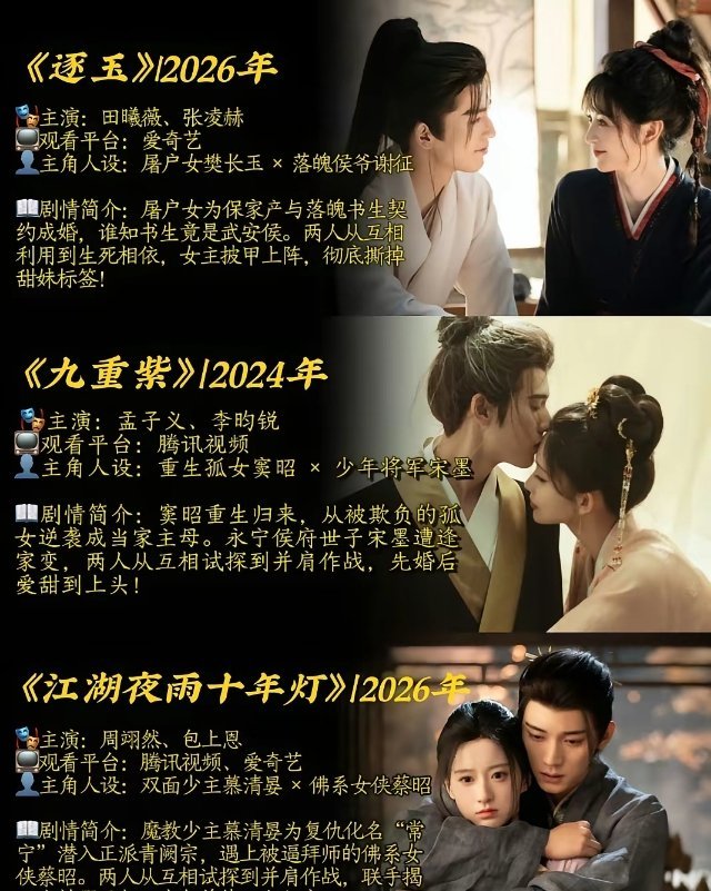 势均力敌才好看！双强古装剧天花板合集家人们谁懂啊！双强古偶真的太好磕了😭男主不