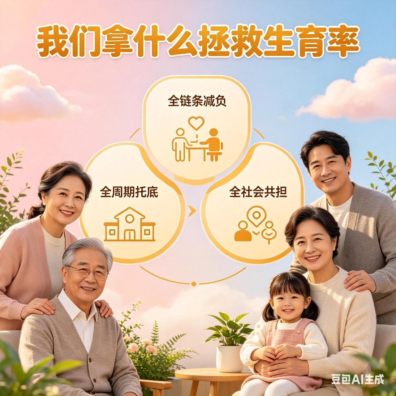 拯救生育率，从来不是靠口号与劝说，而是靠全链条减负、全周期托底、全社会共担，让年