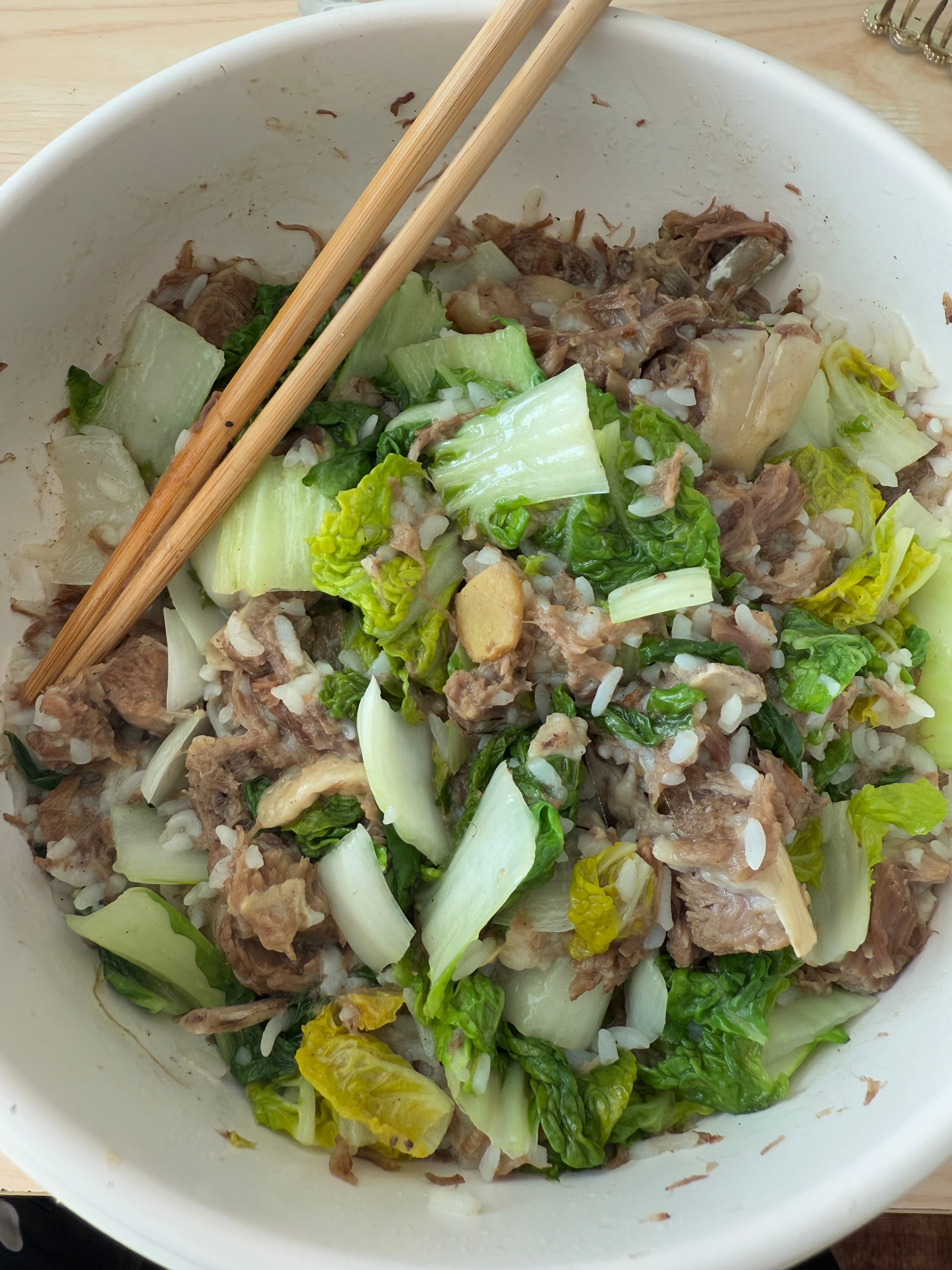 大杂烩炒饭之王！🧑🍳羊肉是昨晚上从朋友家打包回来的！香昏！