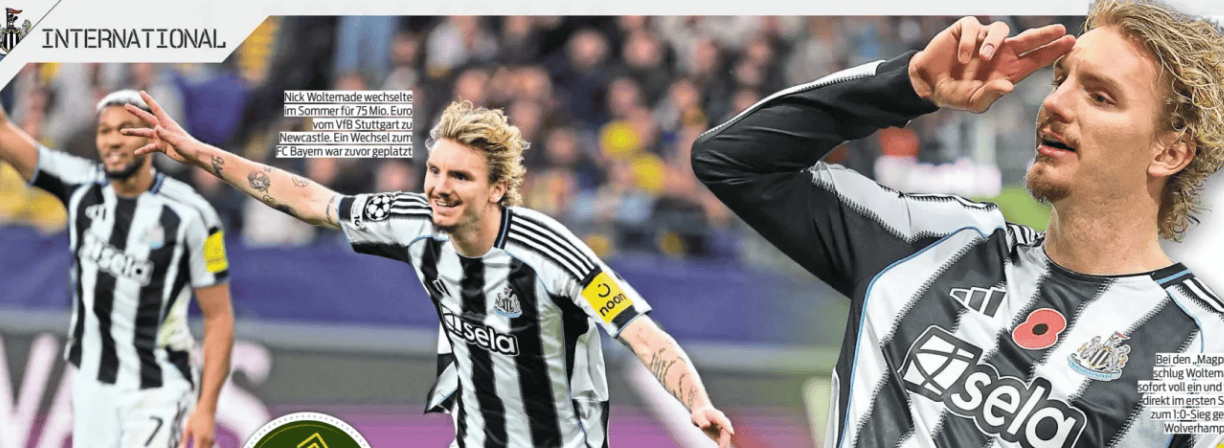 沃尔特马德: 实际转会费7500万;没去成拜仁但我对纽卡满意