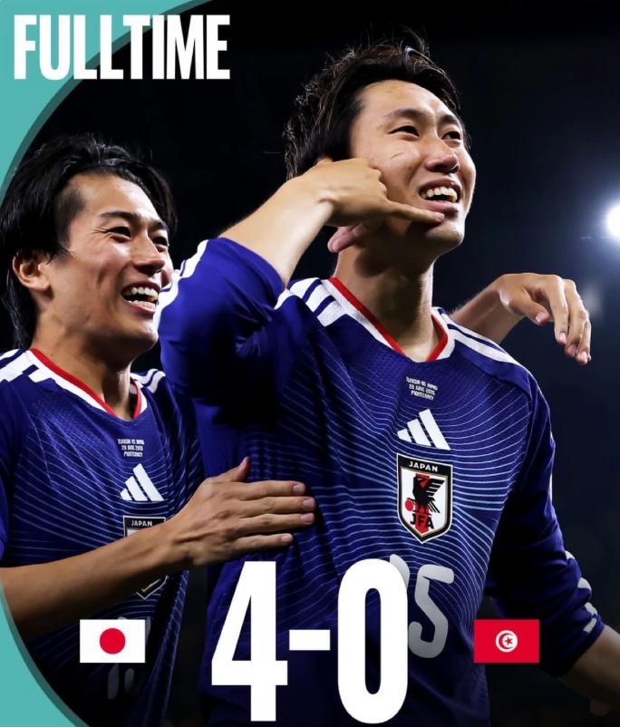 4-0零封！日本队踢出亚洲新高度，无主力阵容仍碾压对手亚洲足球的排面，被日本