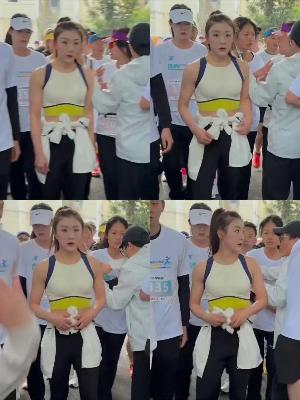 陈梦原来也是有肌肉的！平时都是穿乒乓球比赛服，这次厦门跑步这一身直接把肌肉线条显