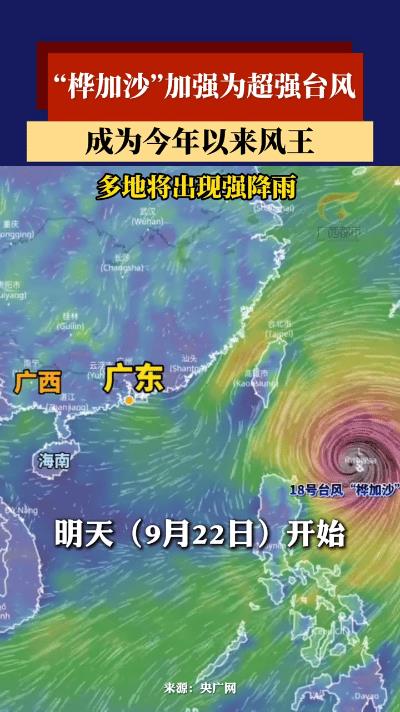 风王“桦加沙”强势登陆！这台风看得我头皮发麻刷到广西都市频道的视频手心冒汗！