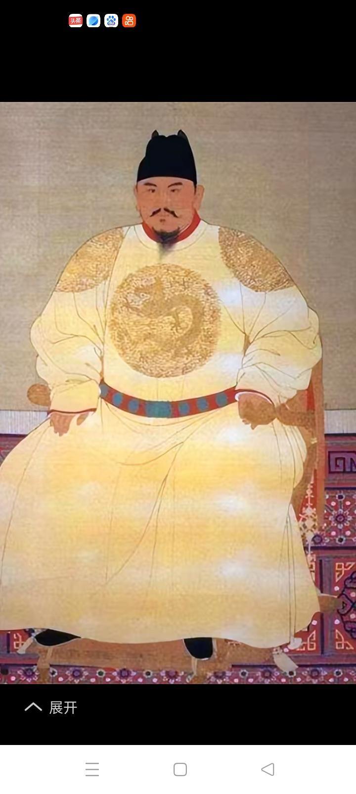 我们的明太祖端庄威严绝不是鞋拔子脸，台北故宫画像才是朱元璋。1328年诞生安徽