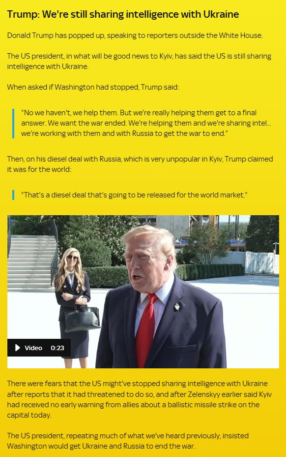 美国中期选举即将到来了的时候，特朗普再次表现出对乌克兰的敌意，但是特朗普声称：我