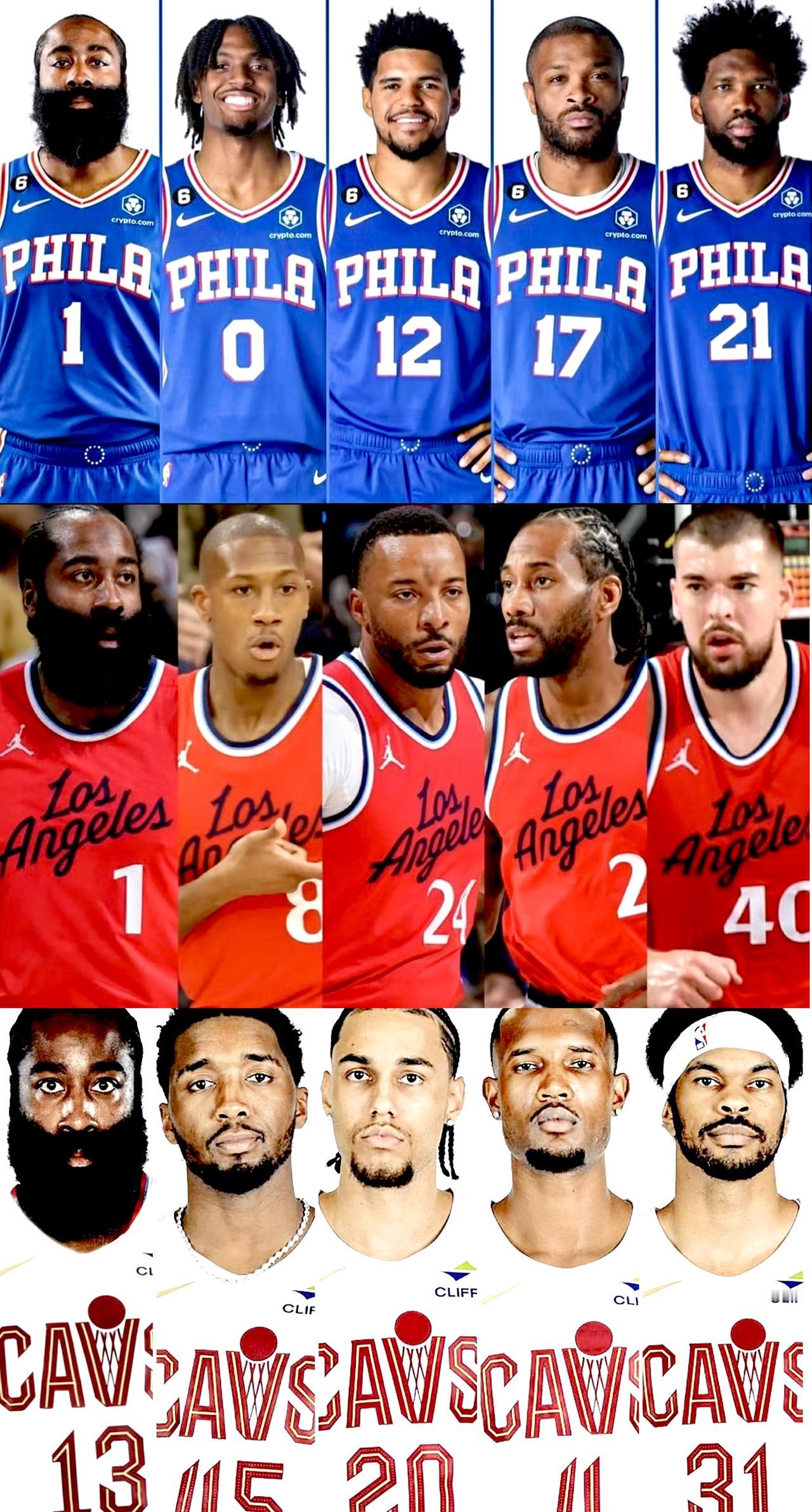 登哥76人、快船、骑士三个时期的阵容对比，这一次有机会吗？-76人：恩比德