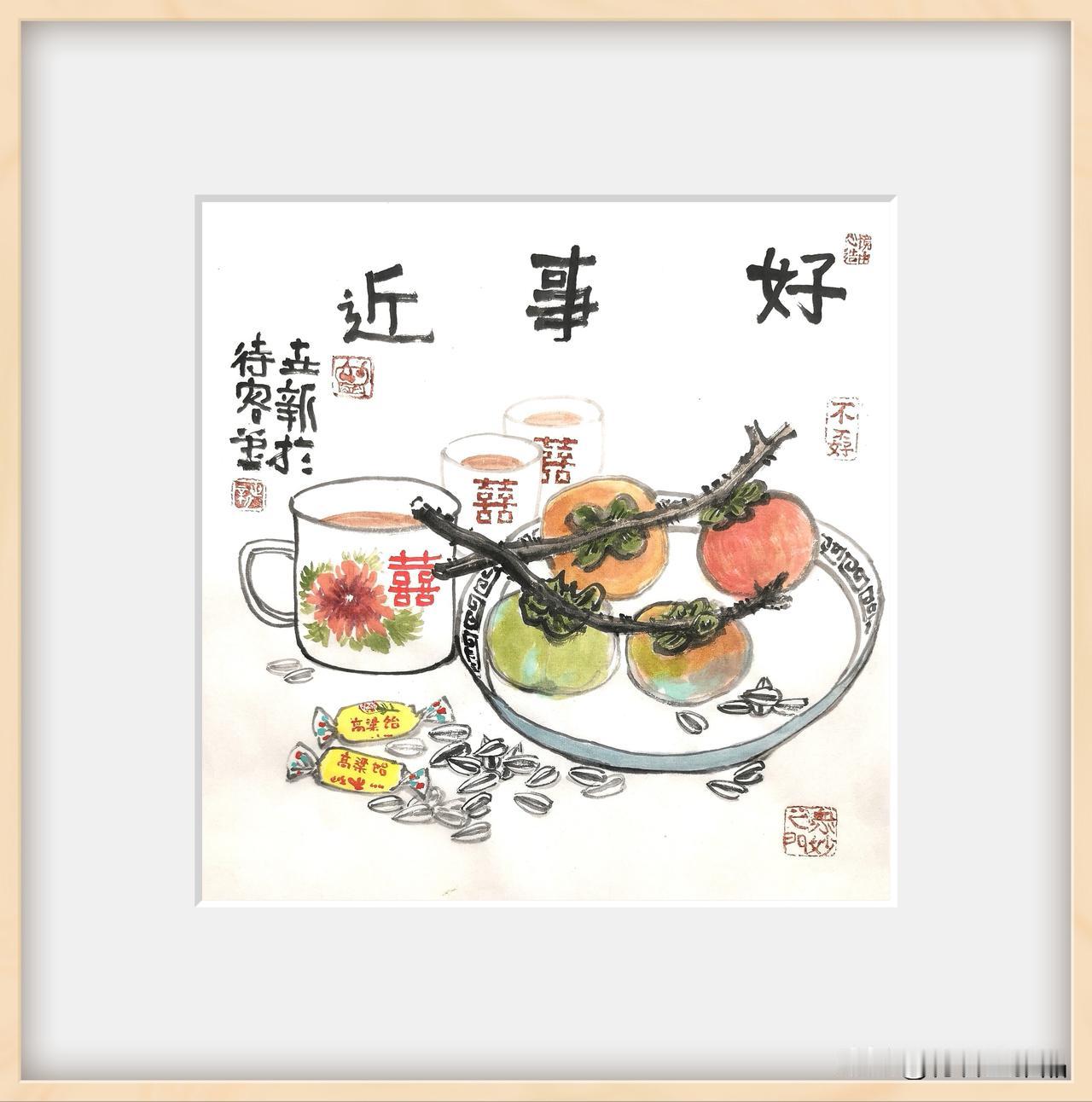 能否秀一下你的国画作品清雅国画对国画感兴趣国画真迹收藏国画带框国画花鸟绘