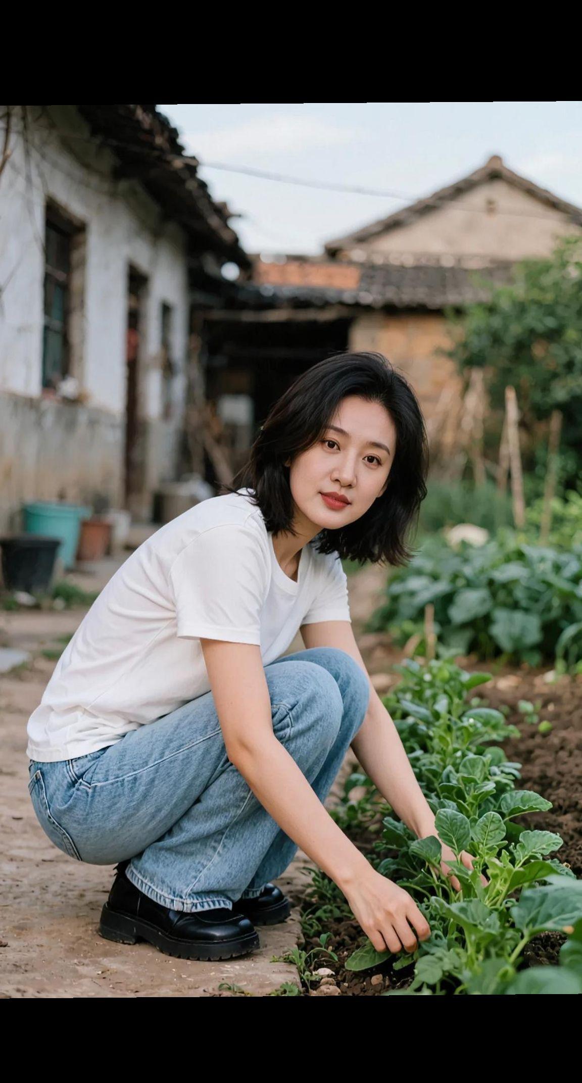 AI田园生活照抖音ai创作AI扩图自然美景风景秀丽自然美景