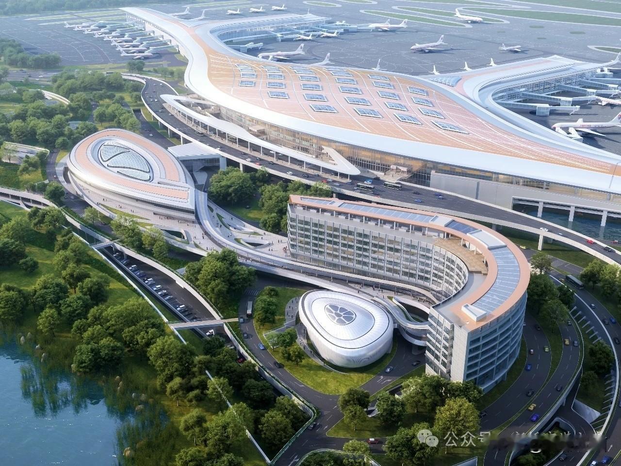 【合肥新桥国际机场交通中心工程通过竣工验收】日前，合肥新桥国际机场航站区扩建交