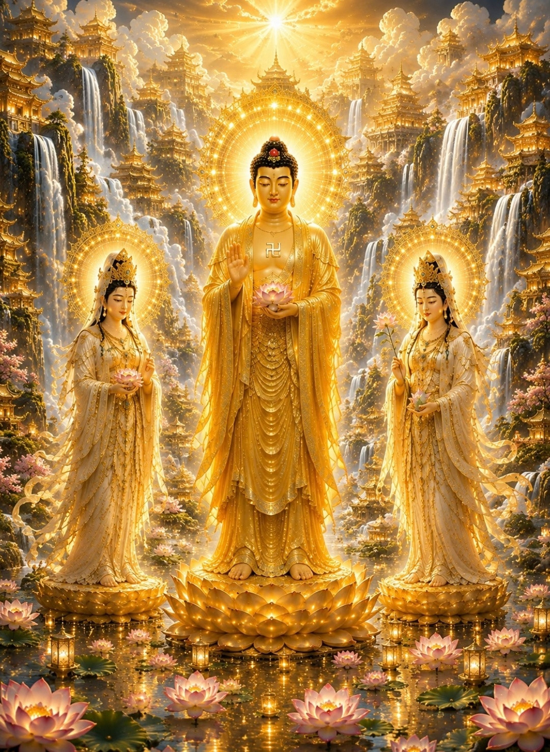 遇到三大菩萨别划走🙏心诚许愿，愿所求皆如愿家人平安健康，万事顺意，岁岁无忧✨刷