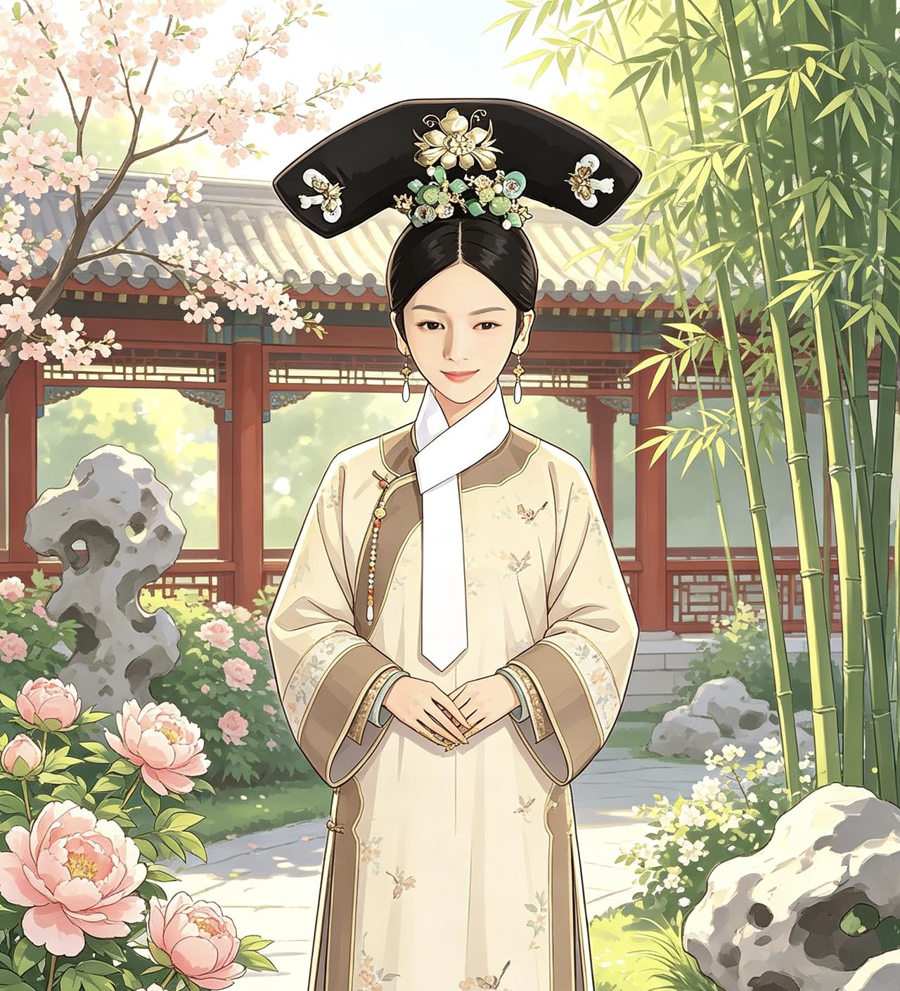乾隆后宫有个朝鲜族妃子，嘉妃金佳氏。但她不是贡女，祖上早投了后金，全家一直住东北