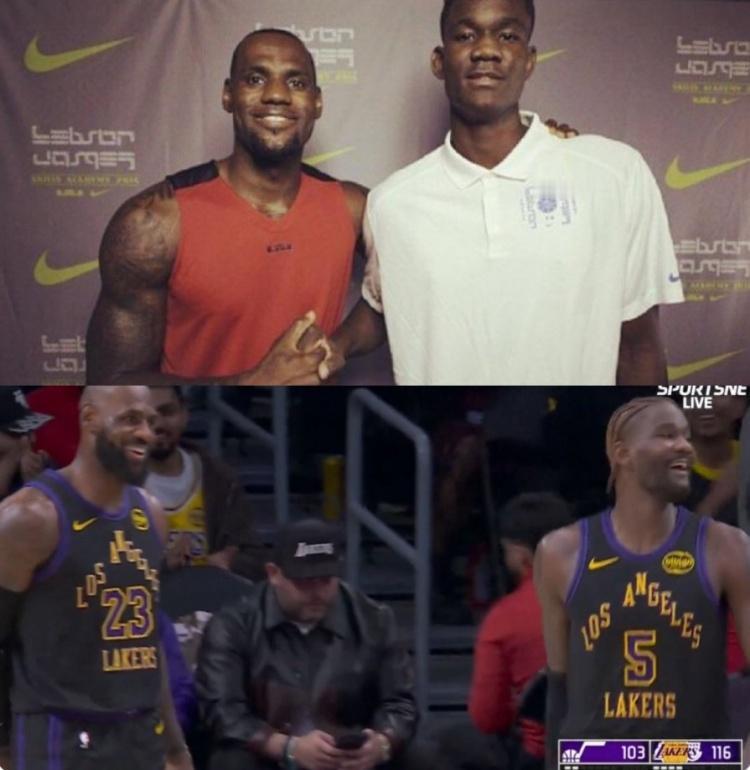 艾顿赛后非常激动的谈起了詹姆斯，艾顿说：”我当时跟詹姆斯说了一件趣事，他给我传了