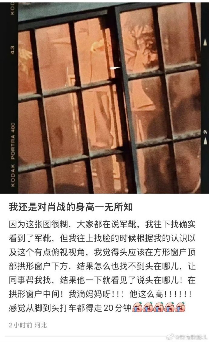 对肖战的身高一无所知我还是对肖战的身高一无所知​​​​​​肖战的头在拱形窗