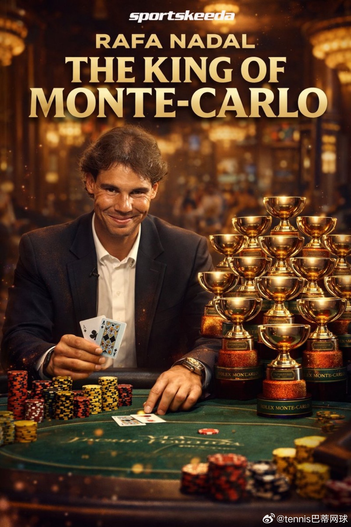 纳达尔🇪🇸的红土成就听起来吓人，写出来更吓人👻纳达尔🇪🇸在蒙特卡洛大师