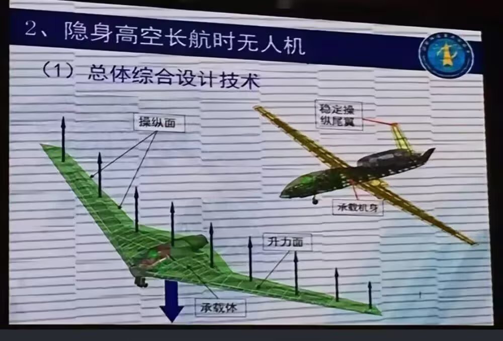 有趣的“隐身高空长航时无人机”示意图，至少在配置上与新的图像相似。飞翼无人机​