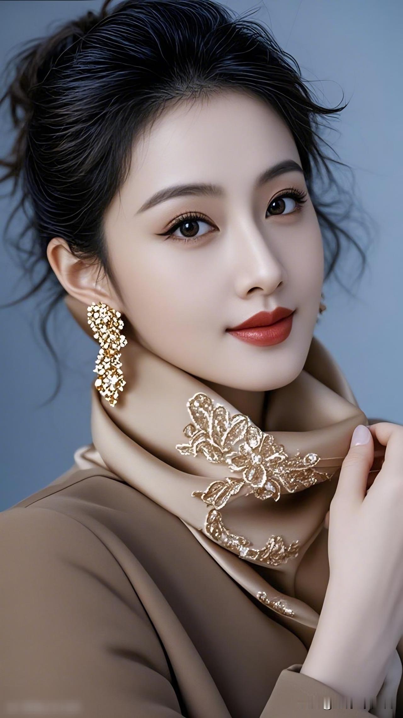 优雅复古风，精致妆容与华丽饰品相得益彰。什么样的美人算是东方美人