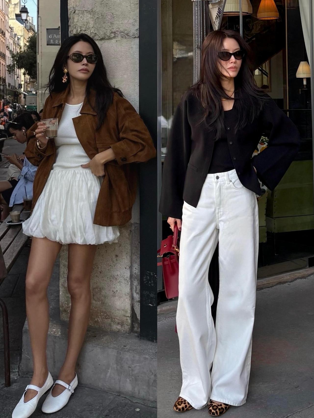 职场穿搭难拿捏得体与时髦？韩国博主elborn_doris的街拍，自带利落不费