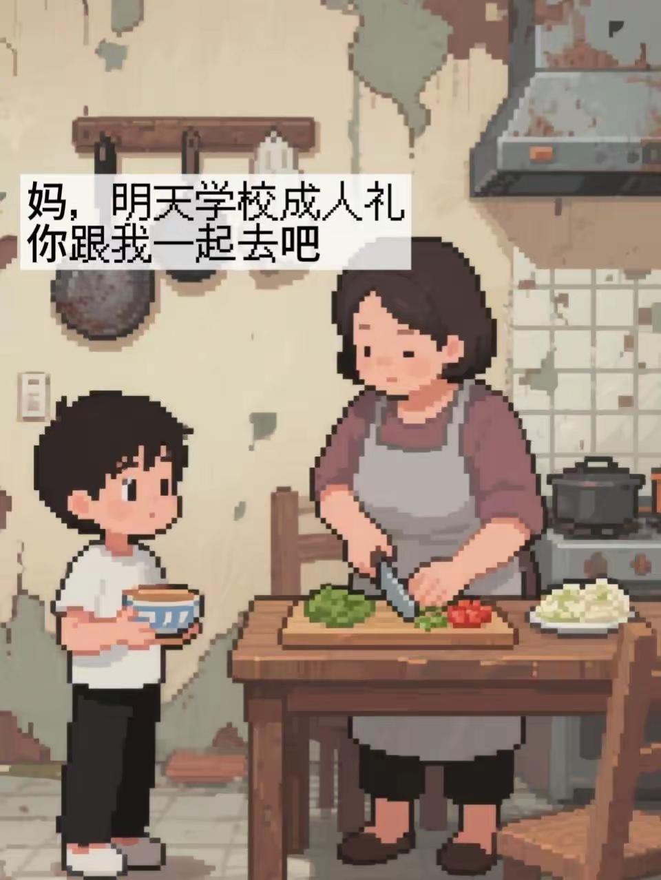 真正的男子汉！心理素质极为强大，根本不在意别人的眼光，孝字当先！有子如此夫复