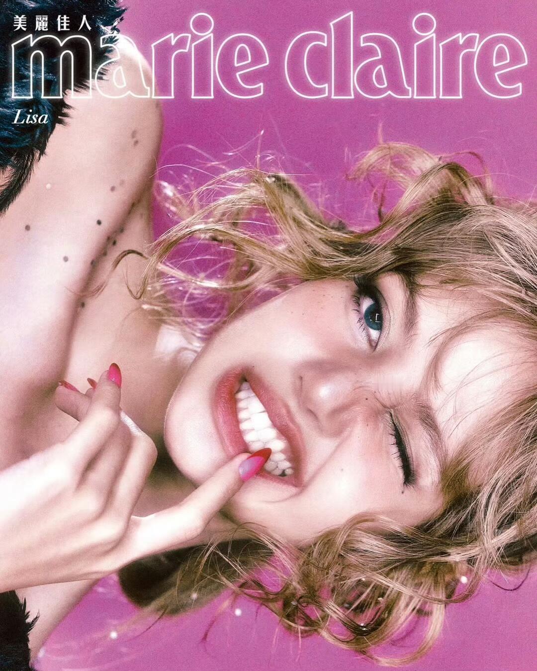 Lisa惊喜亮相中国台湾版MarieClaire时尚表现力好绝
