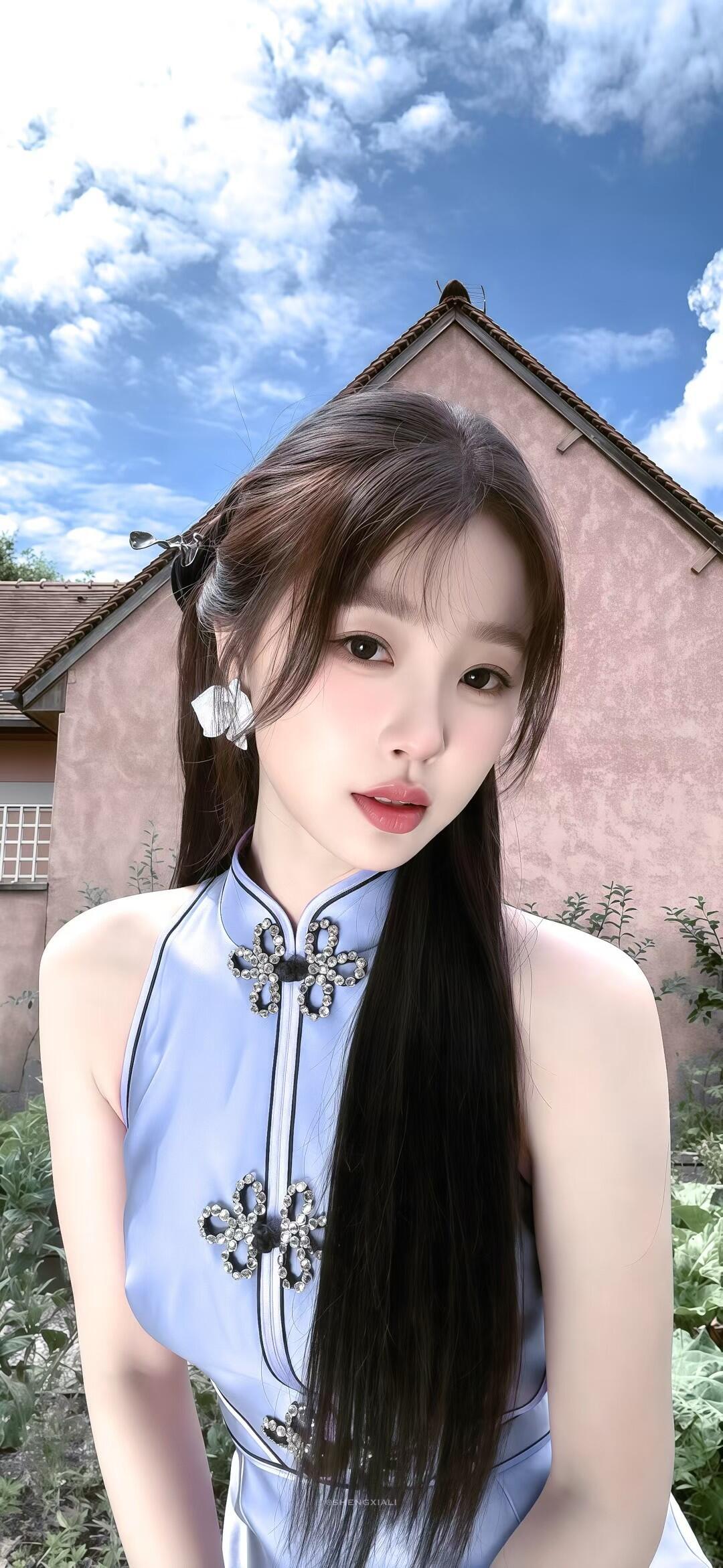 可盐可甜，虞书欣各种我都能稳稳hold住，太养眼了。虞书欣丝巾当抹胸穿​​​