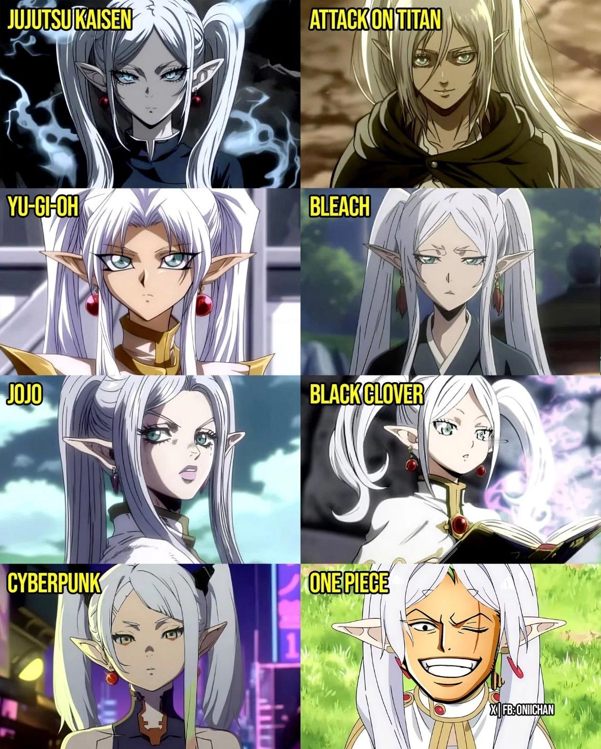 8种画风的芙莉莲！你们最想抱走哪一款？！芙莉莲完美适配咒术回战、进击的巨人、游戏